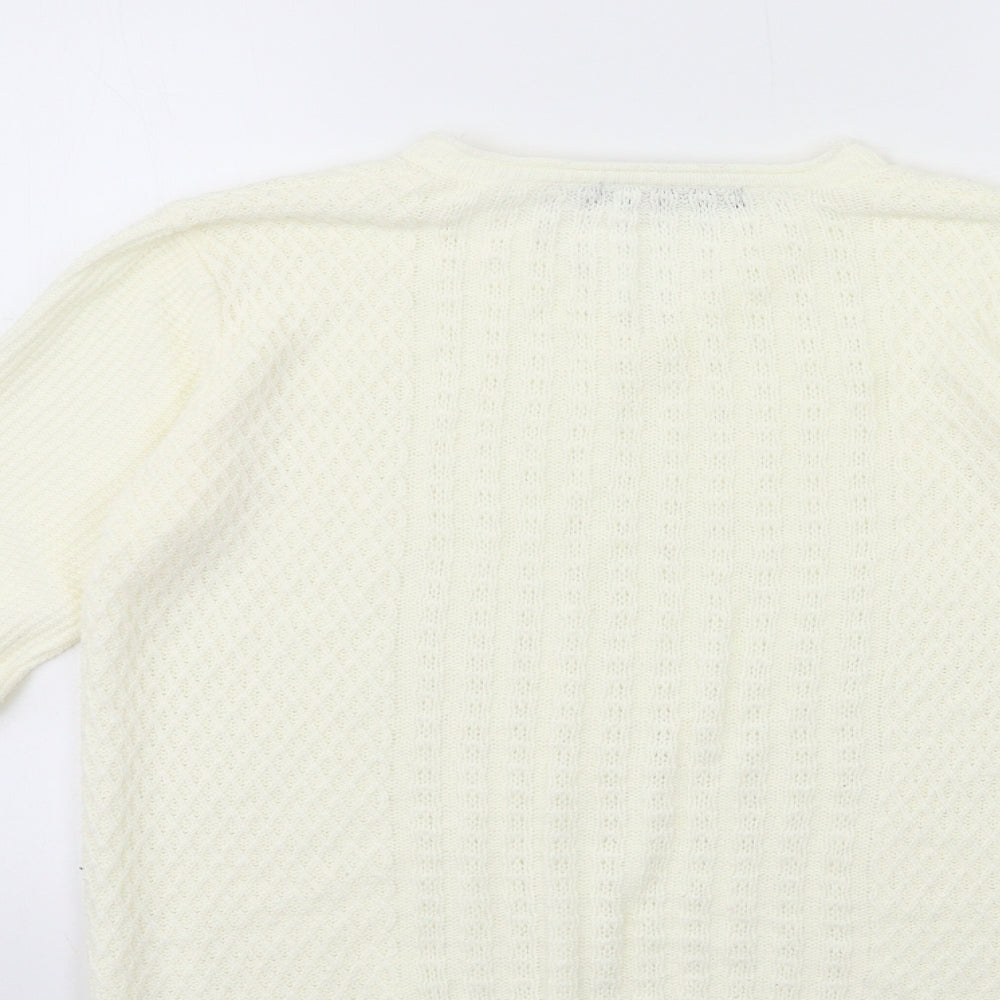 isle Womens Beige  Knit Pullover Jumper Size 14