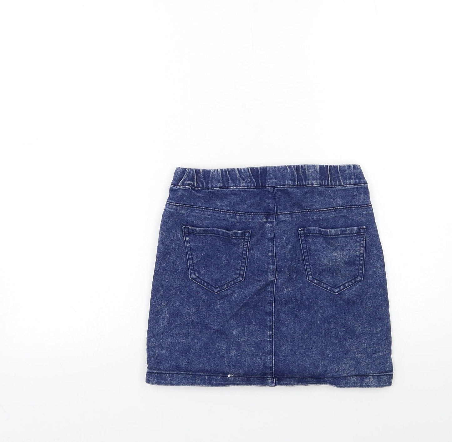Denim & Co. Womens Blue  Denim Mini Skirt Size 8