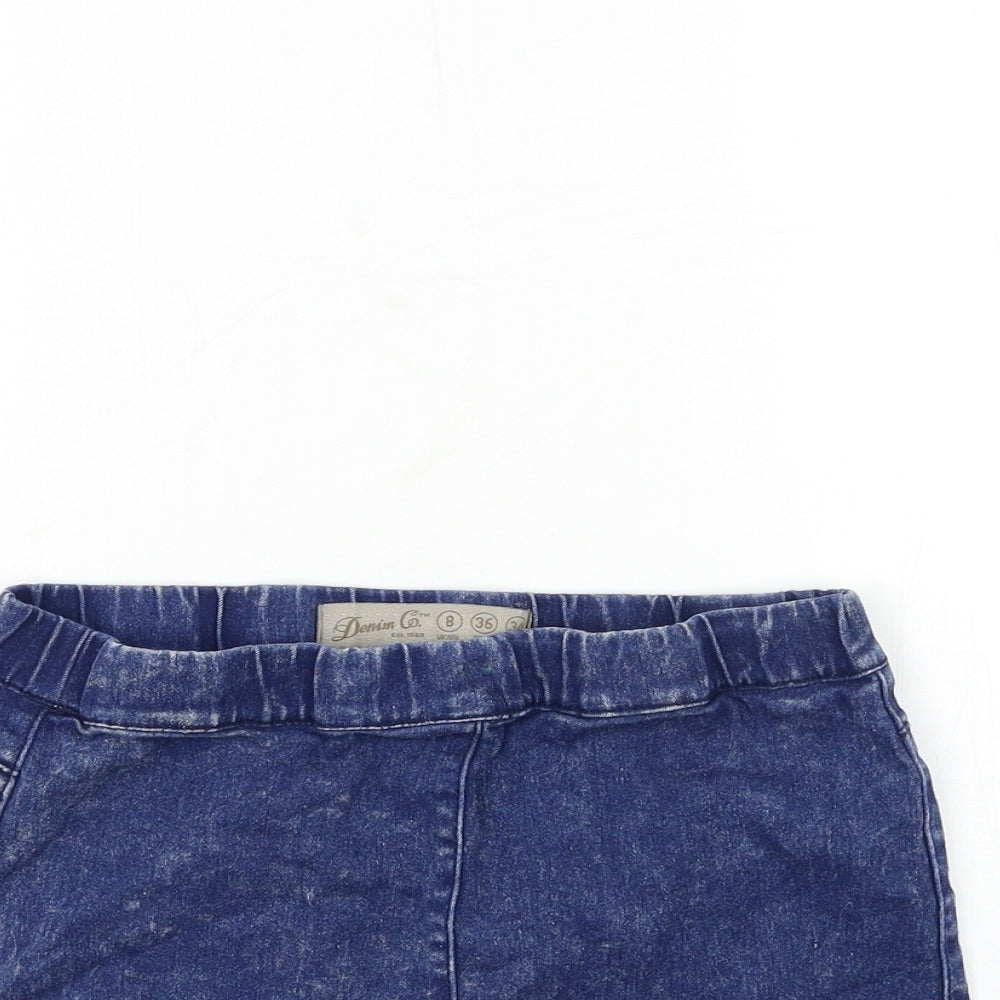Denim & Co. Womens Blue  Denim Mini Skirt Size 8