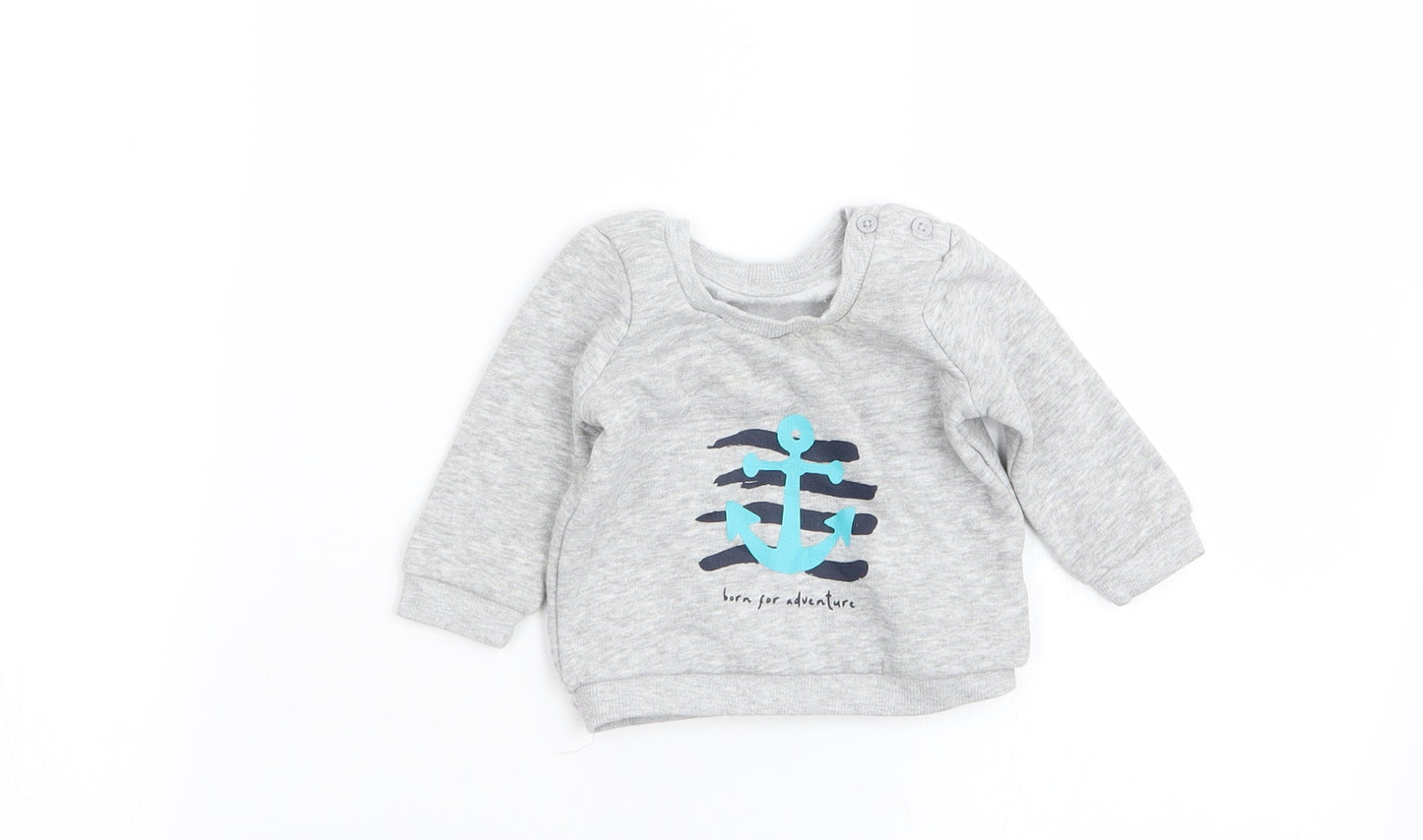 Matalan Boys Grey   Pullover Jumper Size 0-3 Months