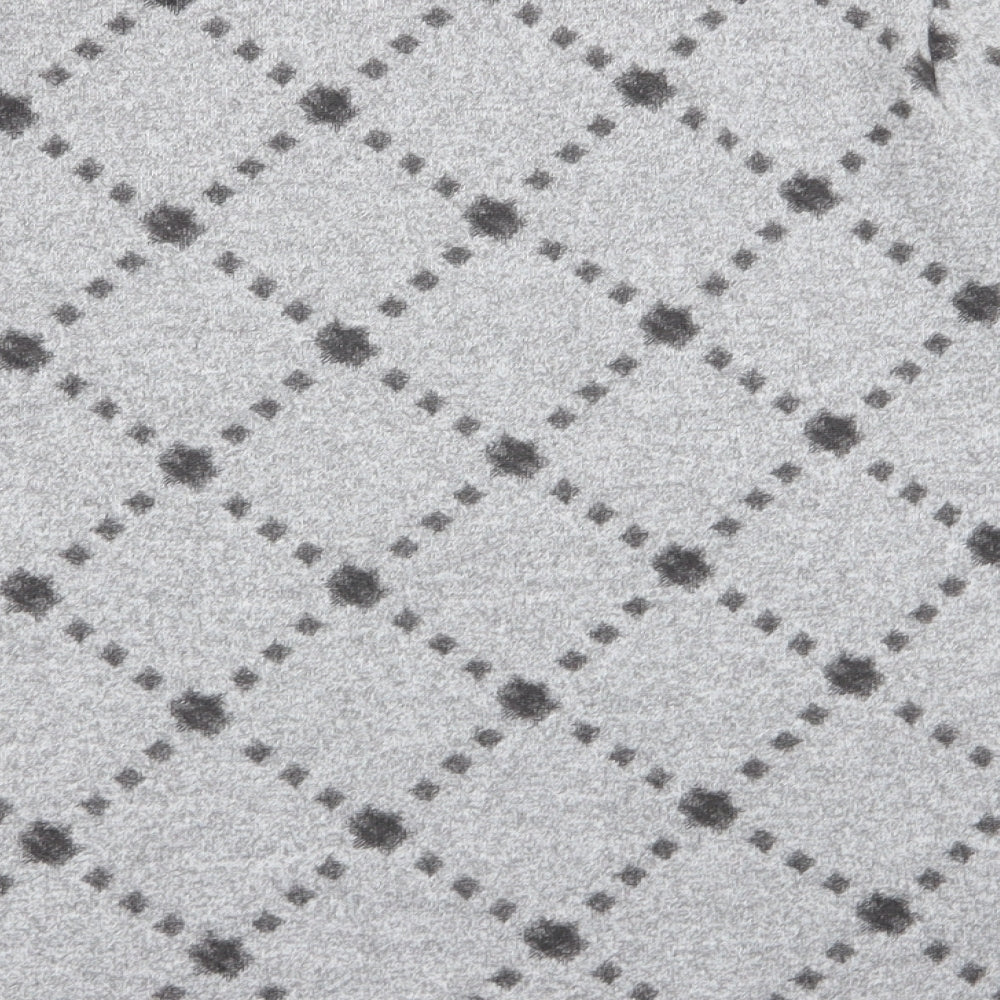 M&S Womens Grey Argyle/Diamond  Pullover Jumper Size 12