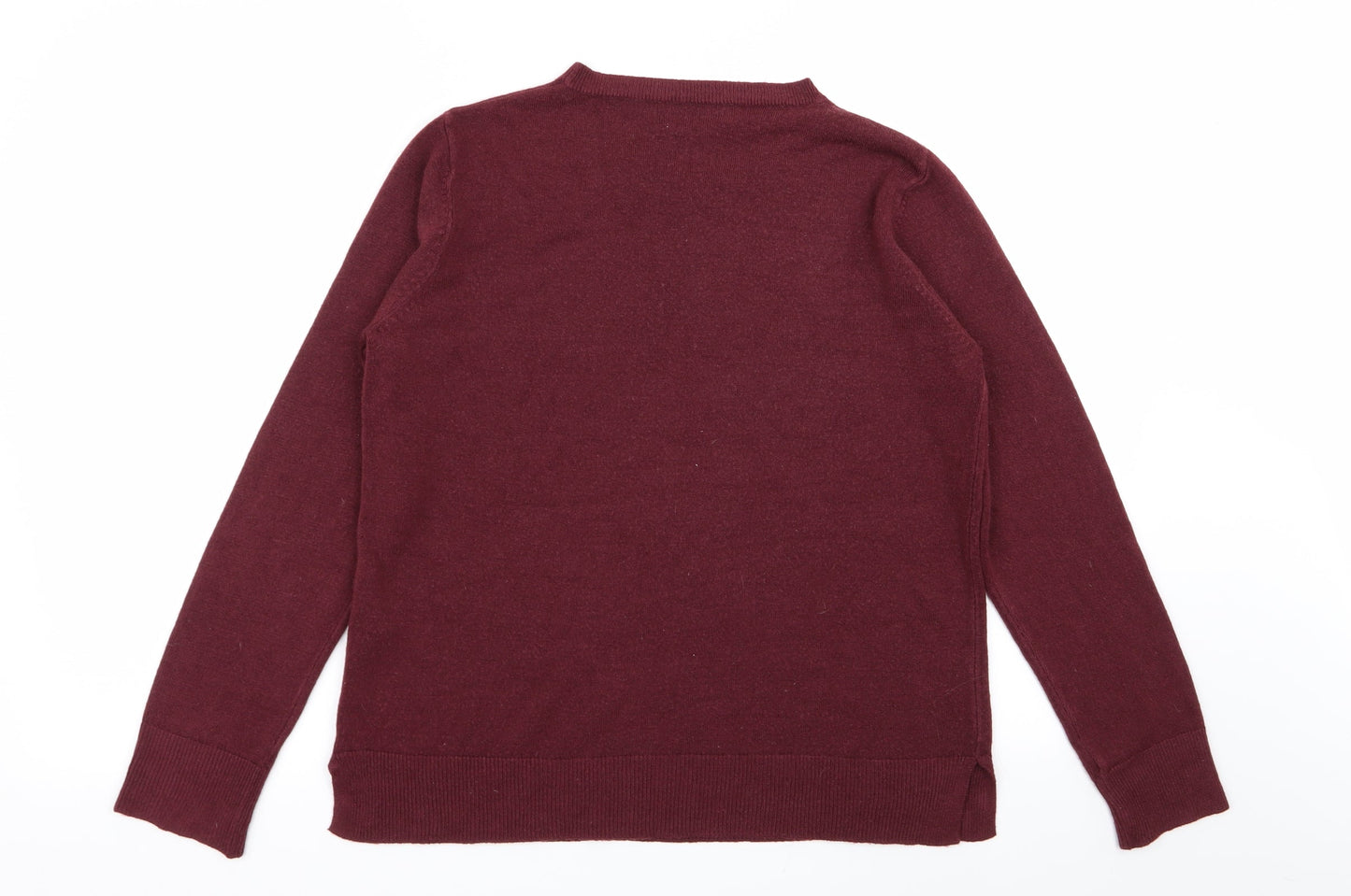 M&S Womens Red   Pullover Jumper Size 14