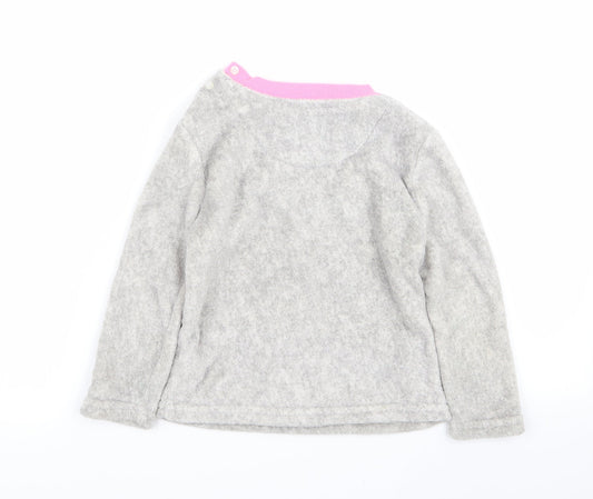 Primark Girls Grey Solid  Top Pyjama Top Size 3-4 Years