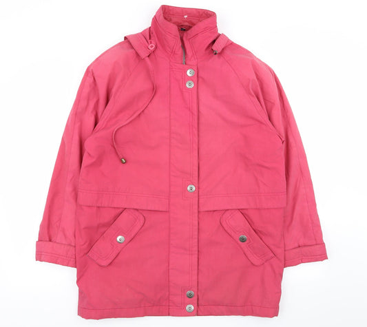telemac Womens Pink   Overcoat Coat Size S