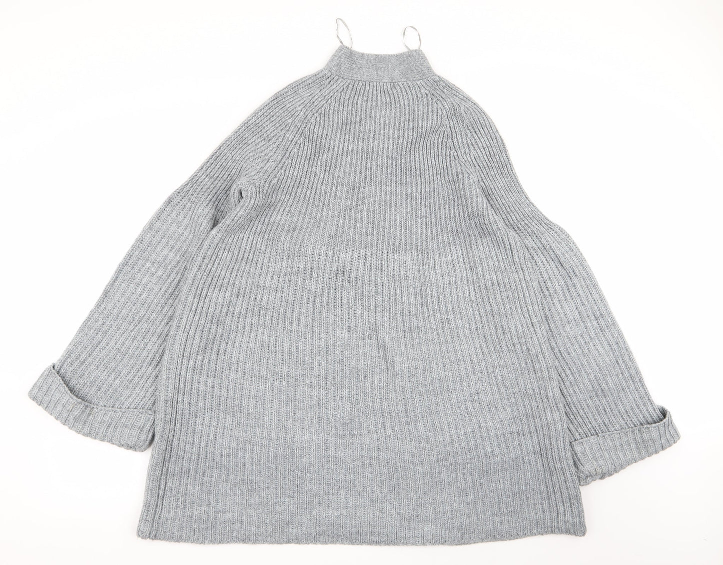BM Womens Grey   Cardigan Jumper Size M