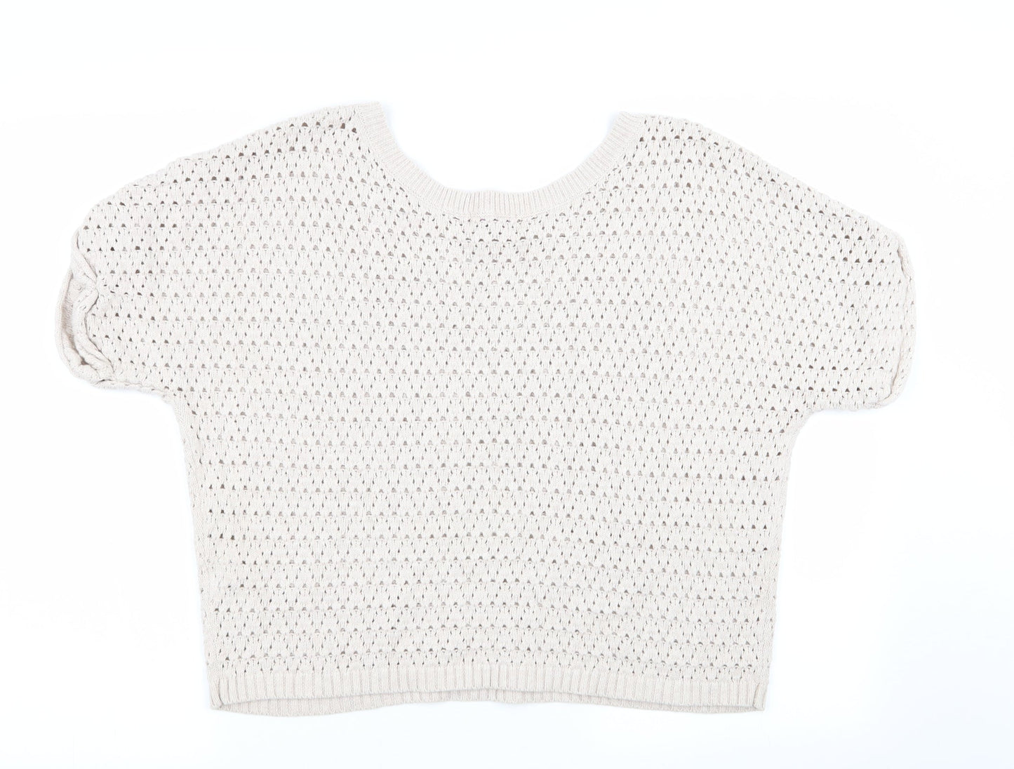 River Island Womens Beige Geometric  Pullover Jumper Size 8