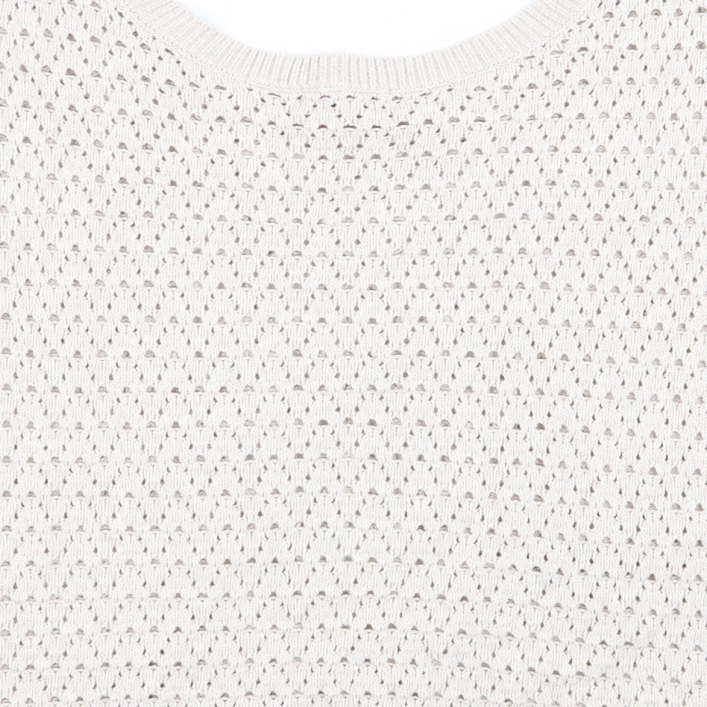 River Island Womens Beige Geometric  Pullover Jumper Size 8