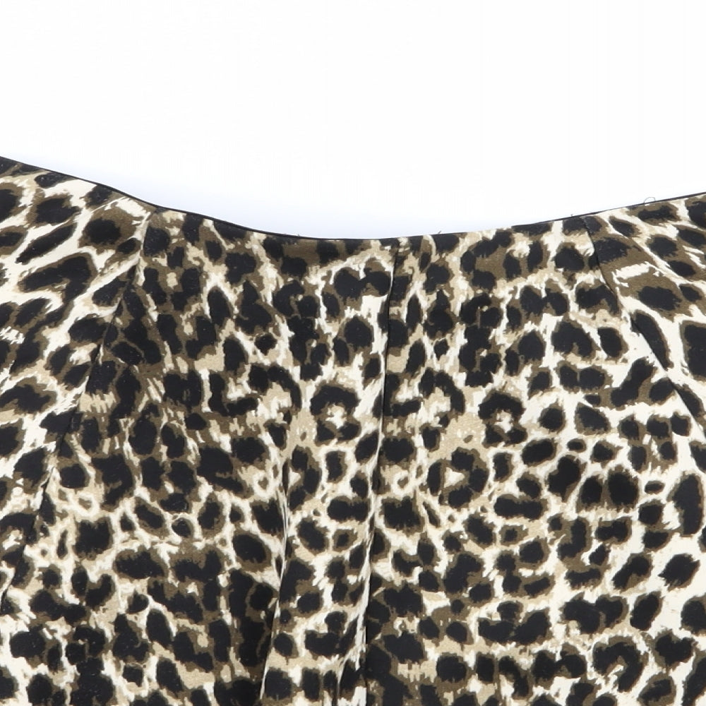 Preworn Womens Multicoloured Animal Print  Flare Skirt Size S  - Stretch waistband