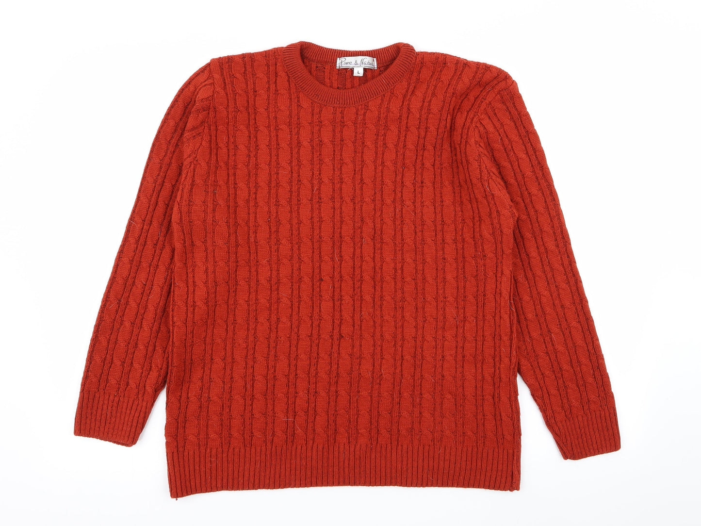 pure and natural Womens Orange   Pullover Jumper Size L
