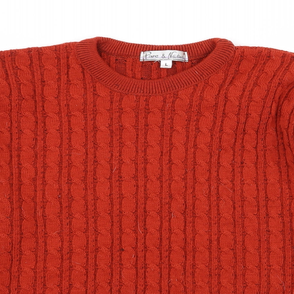 pure and natural Womens Orange   Pullover Jumper Size L