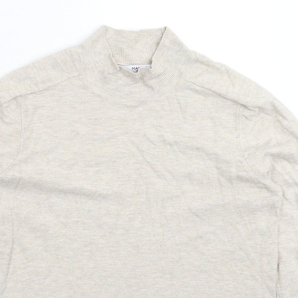 Mango Womens Grey  Knit Pullover Jumper Size S