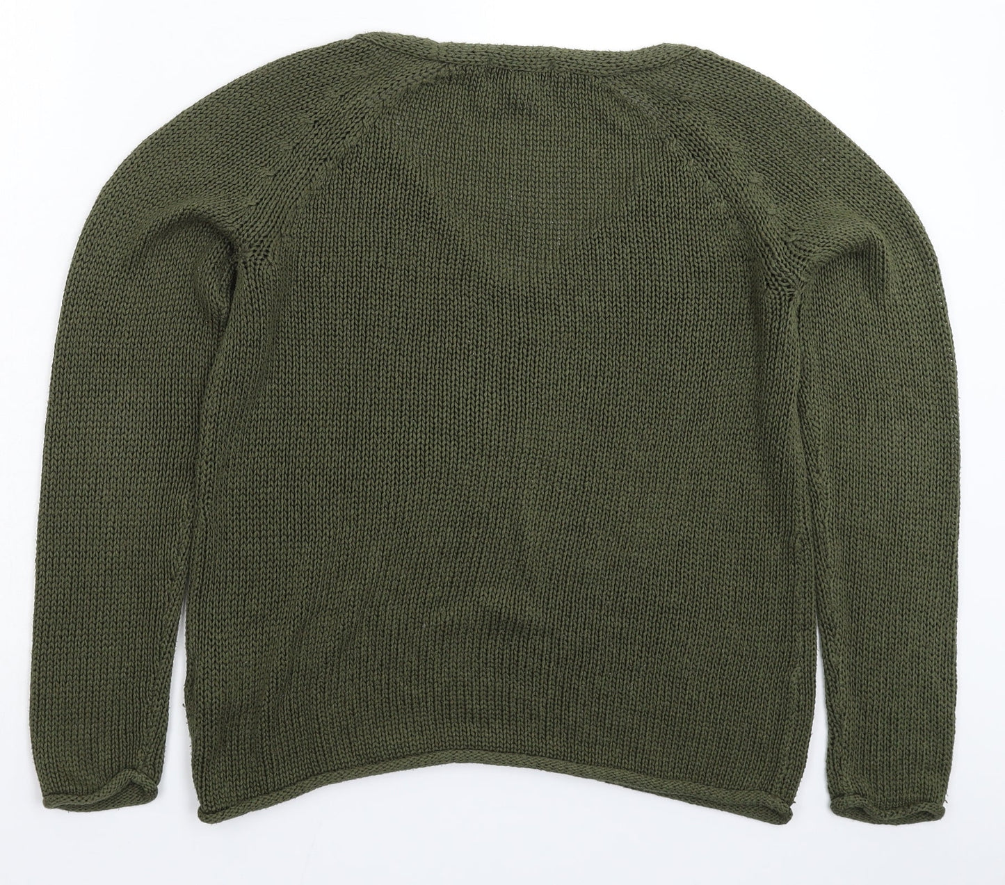 H&M Womens Green  Knit Pullover Jumper Size S