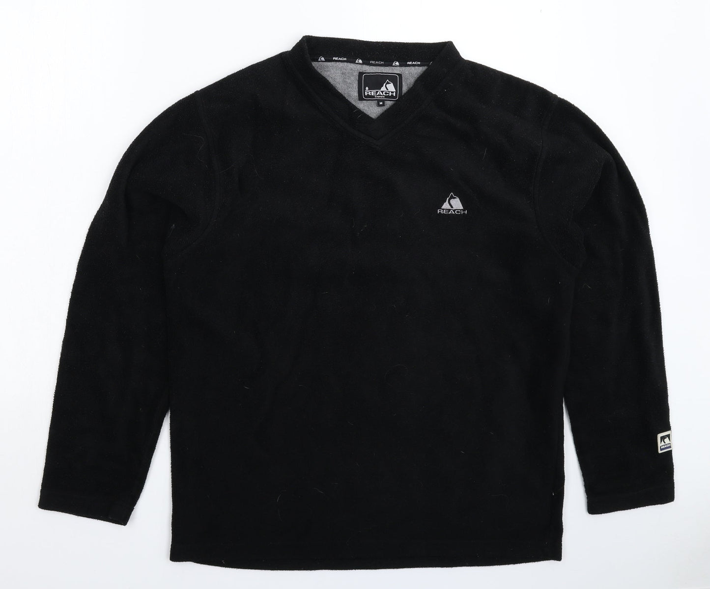 Reach Mens Black  Fleece Pullover Sweatshirt Size M