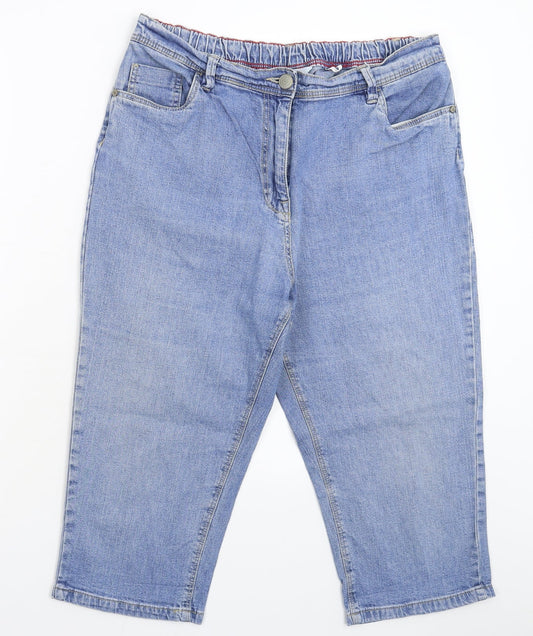 Ava Womens Blue  Denim Cropped Jeans Size 34 in L20 in