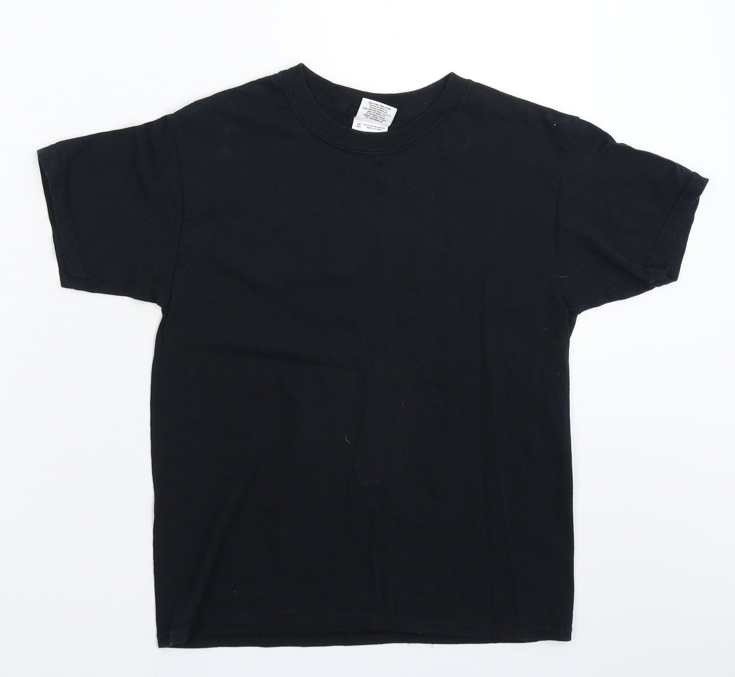 Gildan Boys Black   Basic T-Shirt Size M