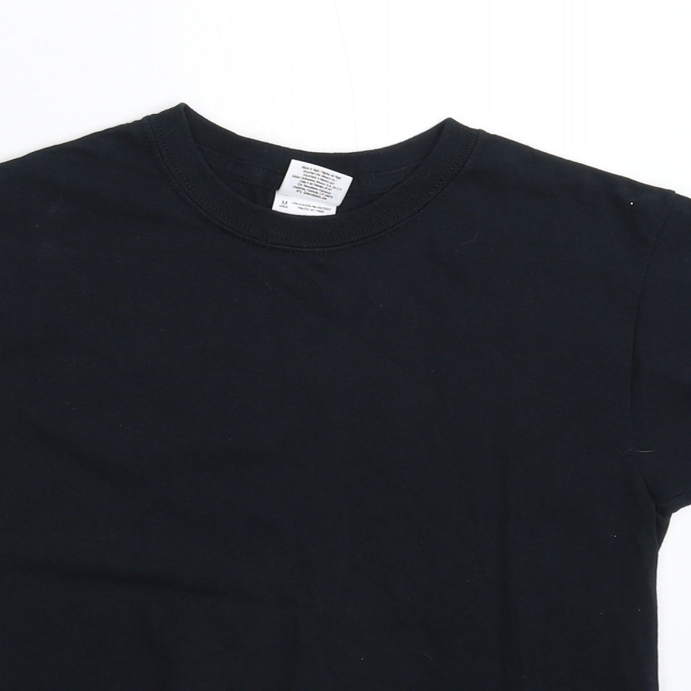 Gildan Boys Black   Basic T-Shirt Size M