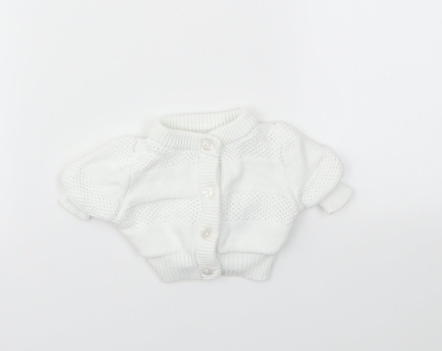 M&S Baby White   Cardigan Jumper One Size