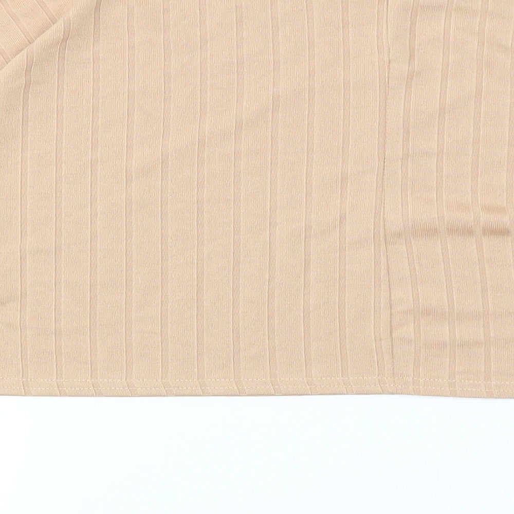 Nasty Gal Womens Beige   Basic T-Shirt Size 10