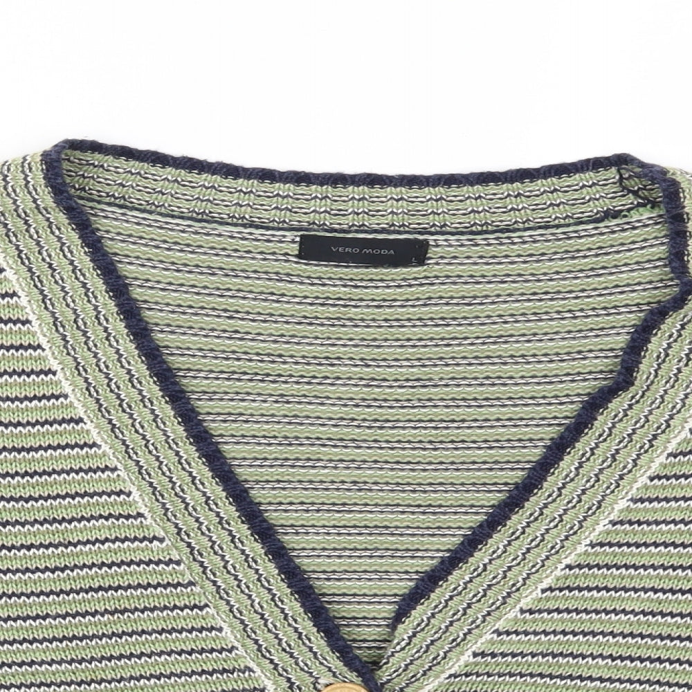 VERO MODA Womens Green   Cardigan Jumper Size L