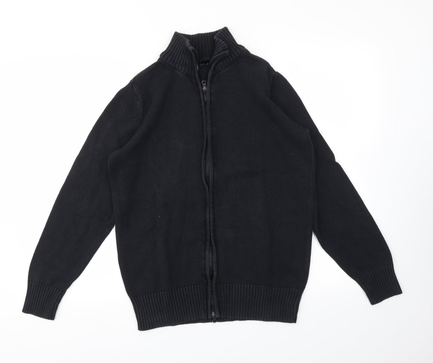 Preworn Mens Black   Full Zip Sweatshirt Size L