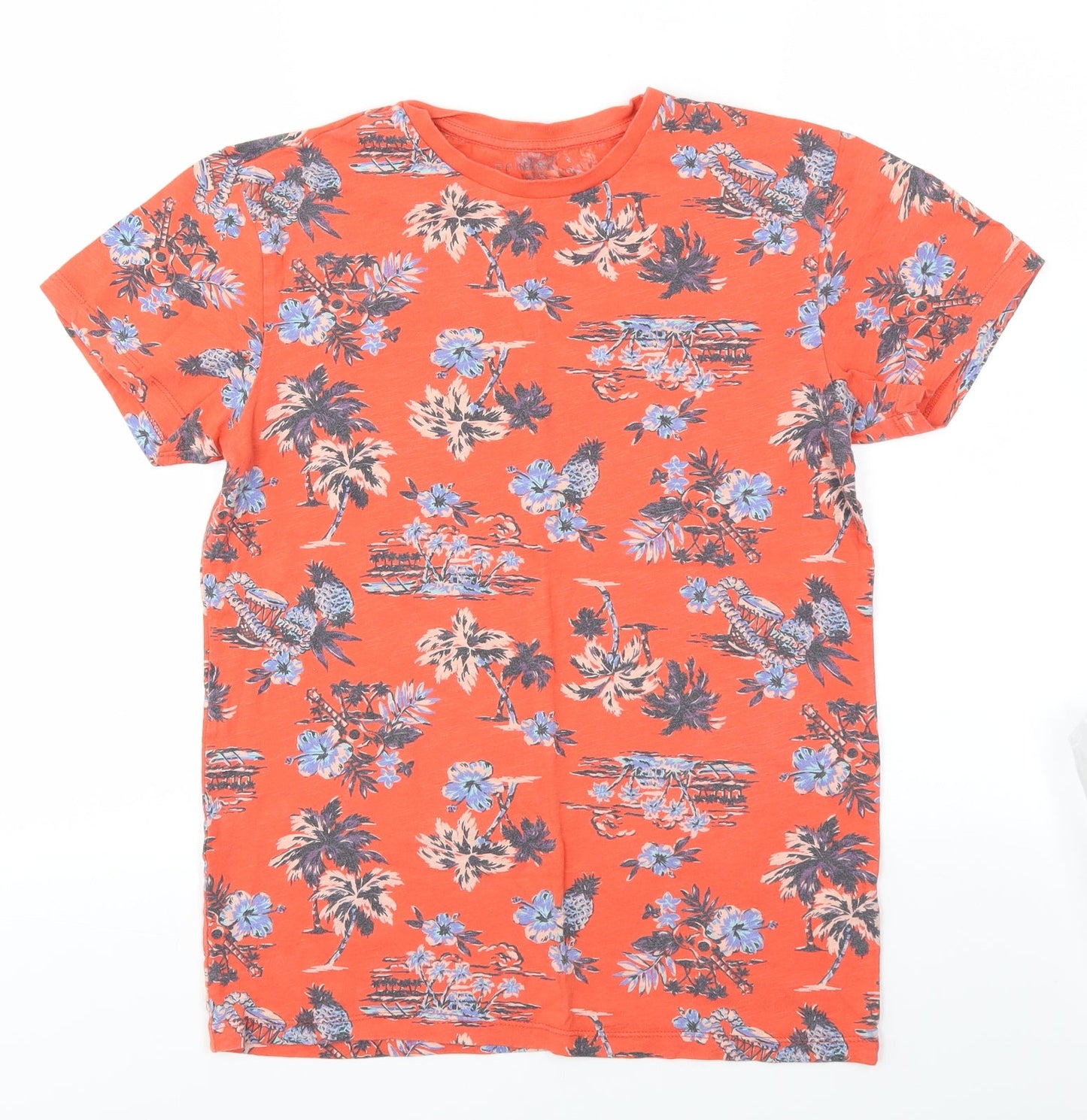 Primark Boys Multicoloured Floral  Basic T-Shirt Size XS