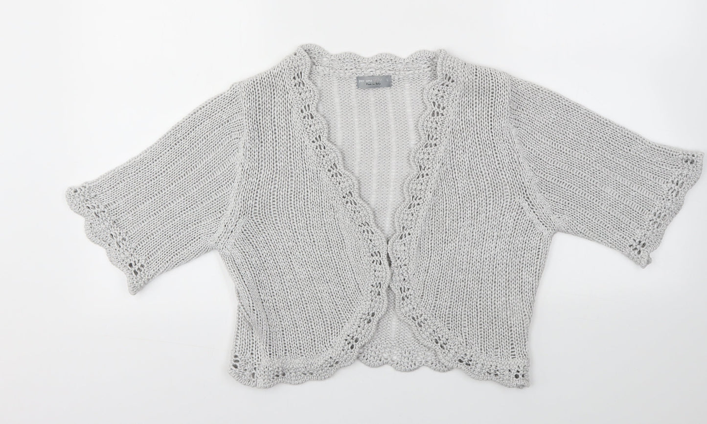 M&S Womens Grey   Cardigan Jumper Size L