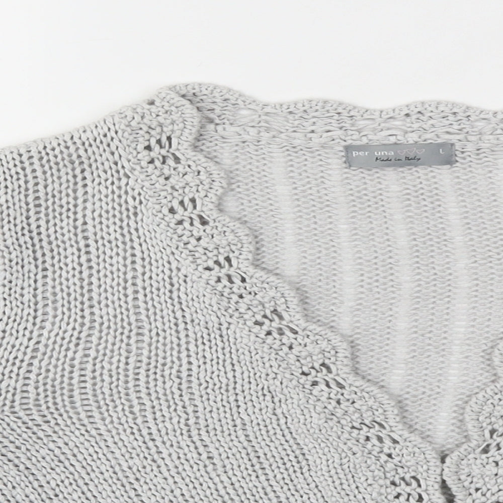 M&S Womens Grey   Cardigan Jumper Size L