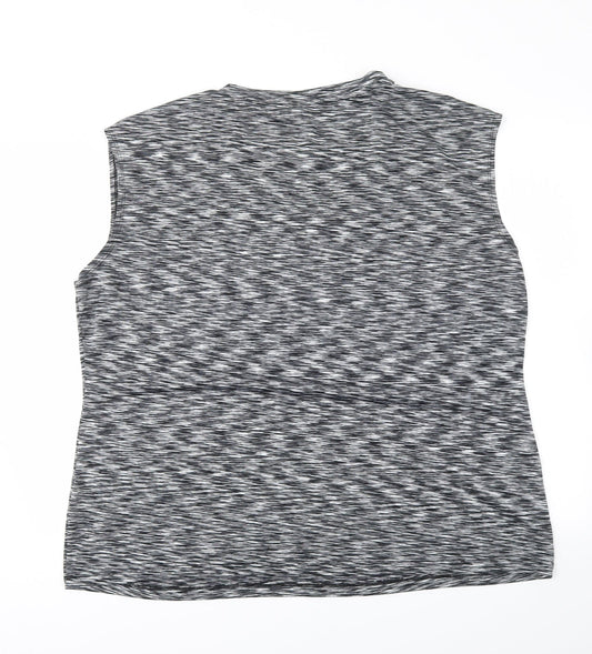 Preworn Womens Grey   Basic T-Shirt Size 2XL