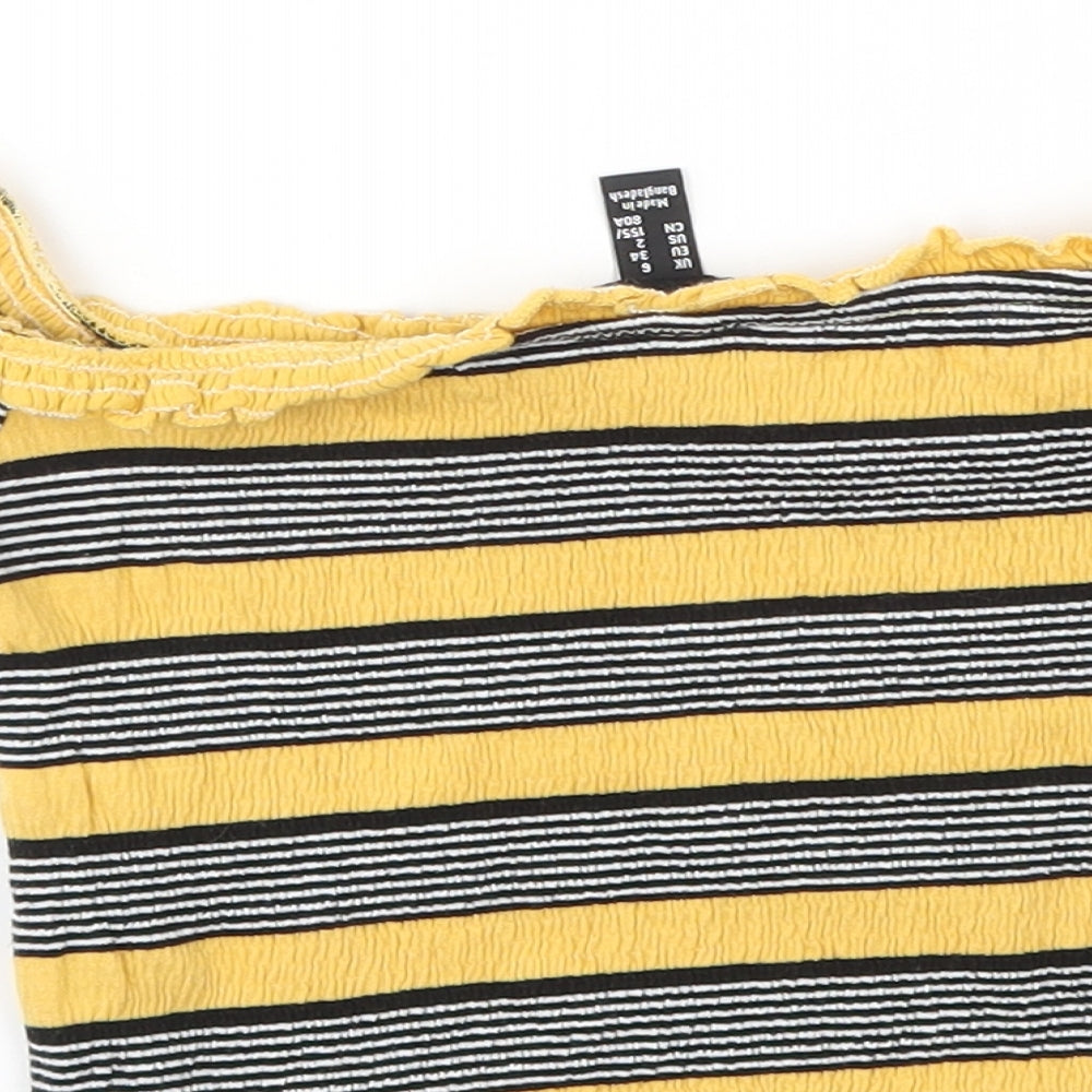 NEW LOOK  Womens Multicoloured Striped  Basic T-Shirt Size 6
