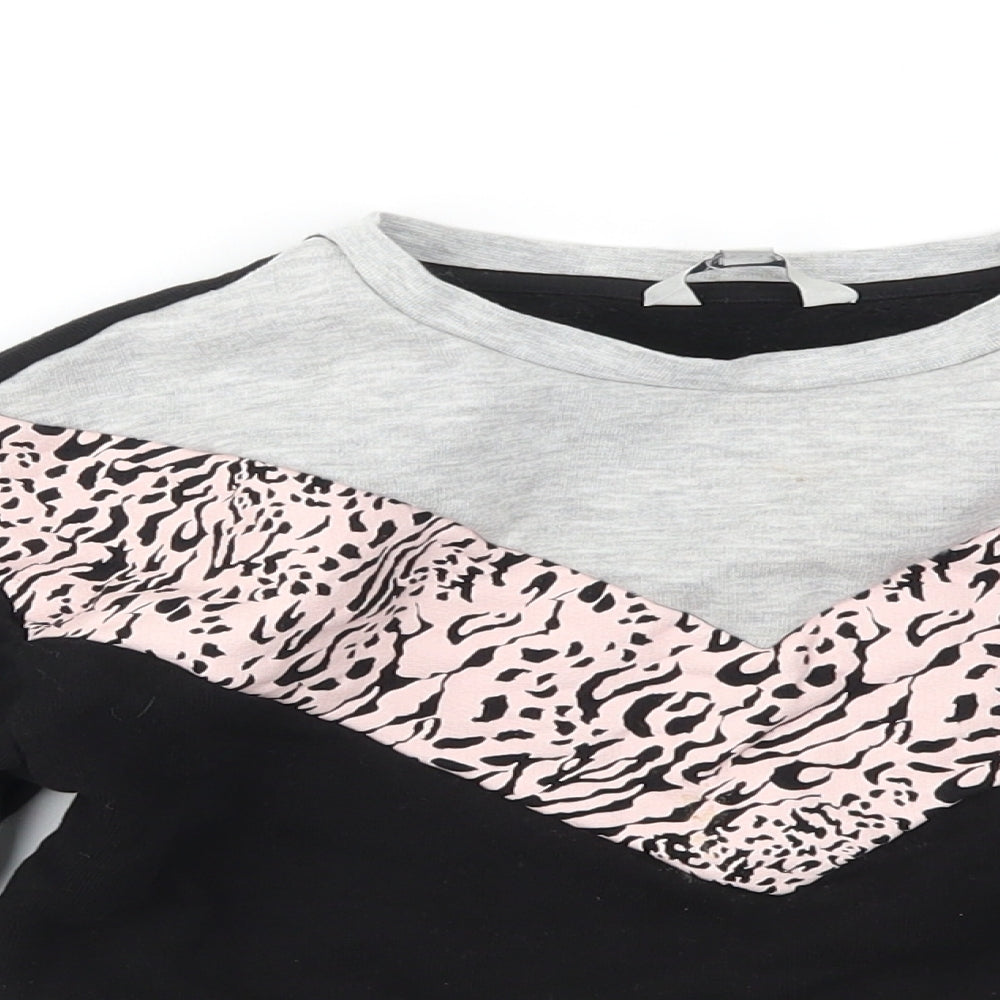 MISS Girls Blue Animal Print  Pullover Jumper Size 7-8 Years