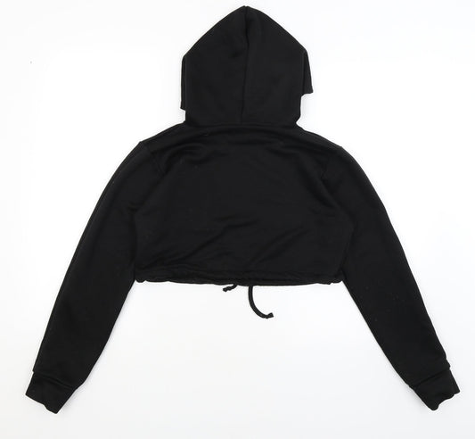 Boohoo Womens Black   Pullover Hoodie Size 8