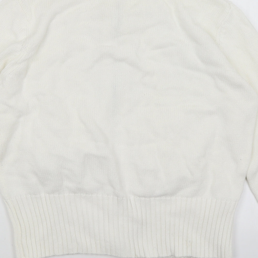Papaya Womens White   Full Zip Jumper Size 16