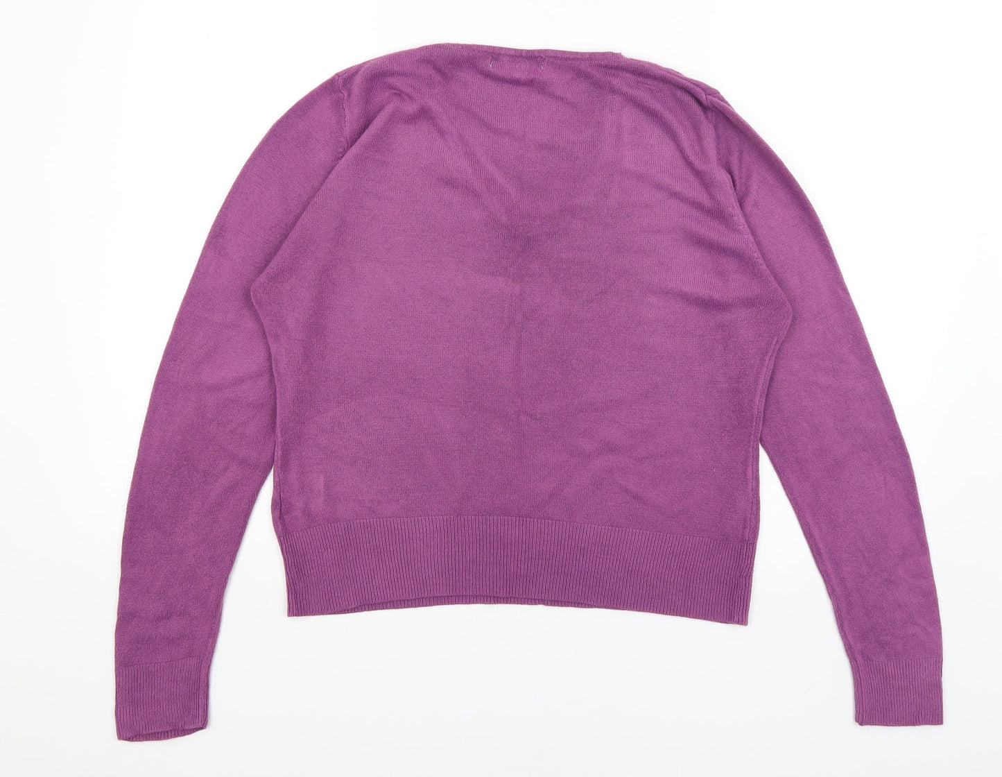 Ann McCartney Womens Purple   Pullover Jumper Size L