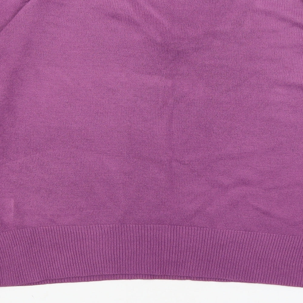 Ann McCartney Womens Purple   Pullover Jumper Size L