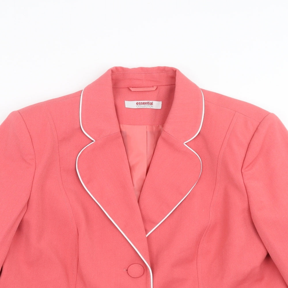 Essential Collection Womens Pink   Jacket Suit Jacket Size 14