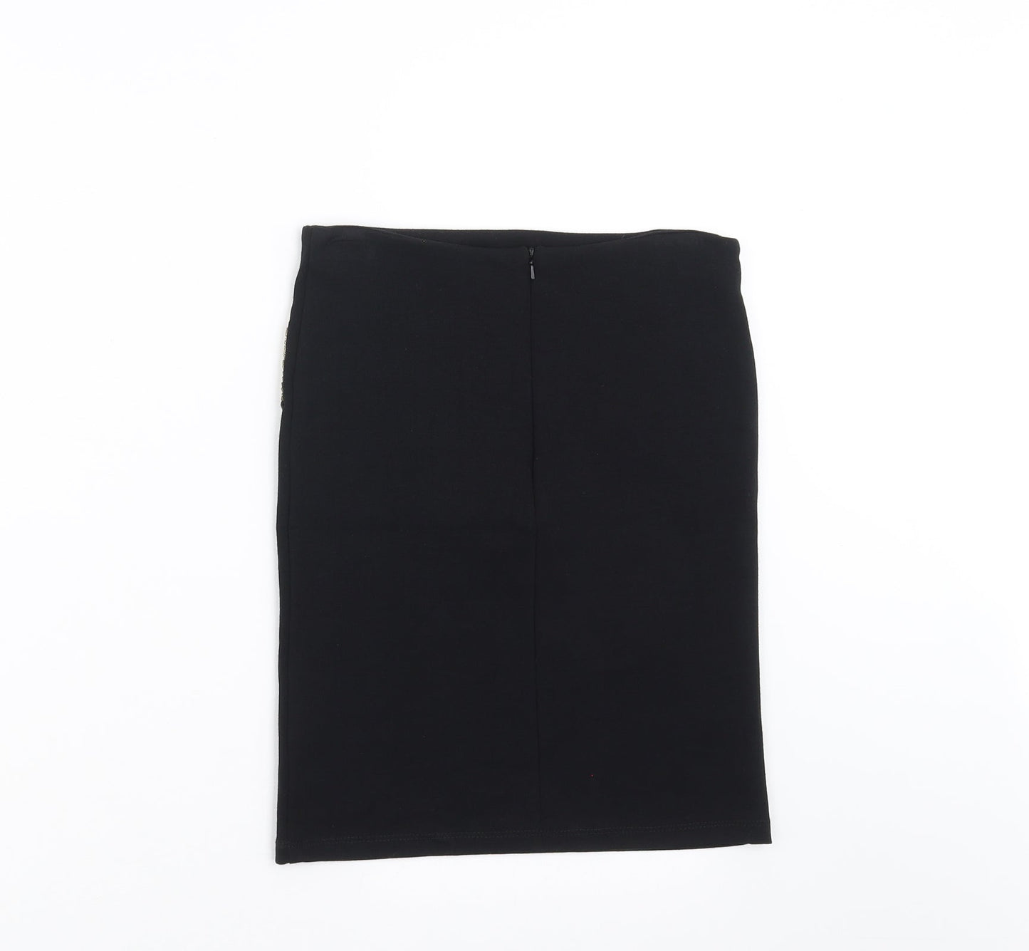 Topshop Womens Black   Straight & Pencil Skirt Size 8  - beaded