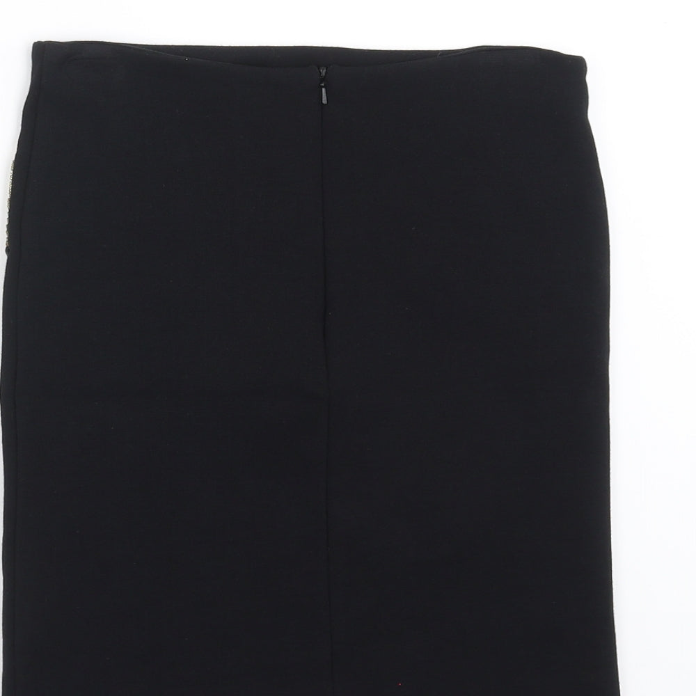 Topshop Womens Black   Straight & Pencil Skirt Size 8  - beaded