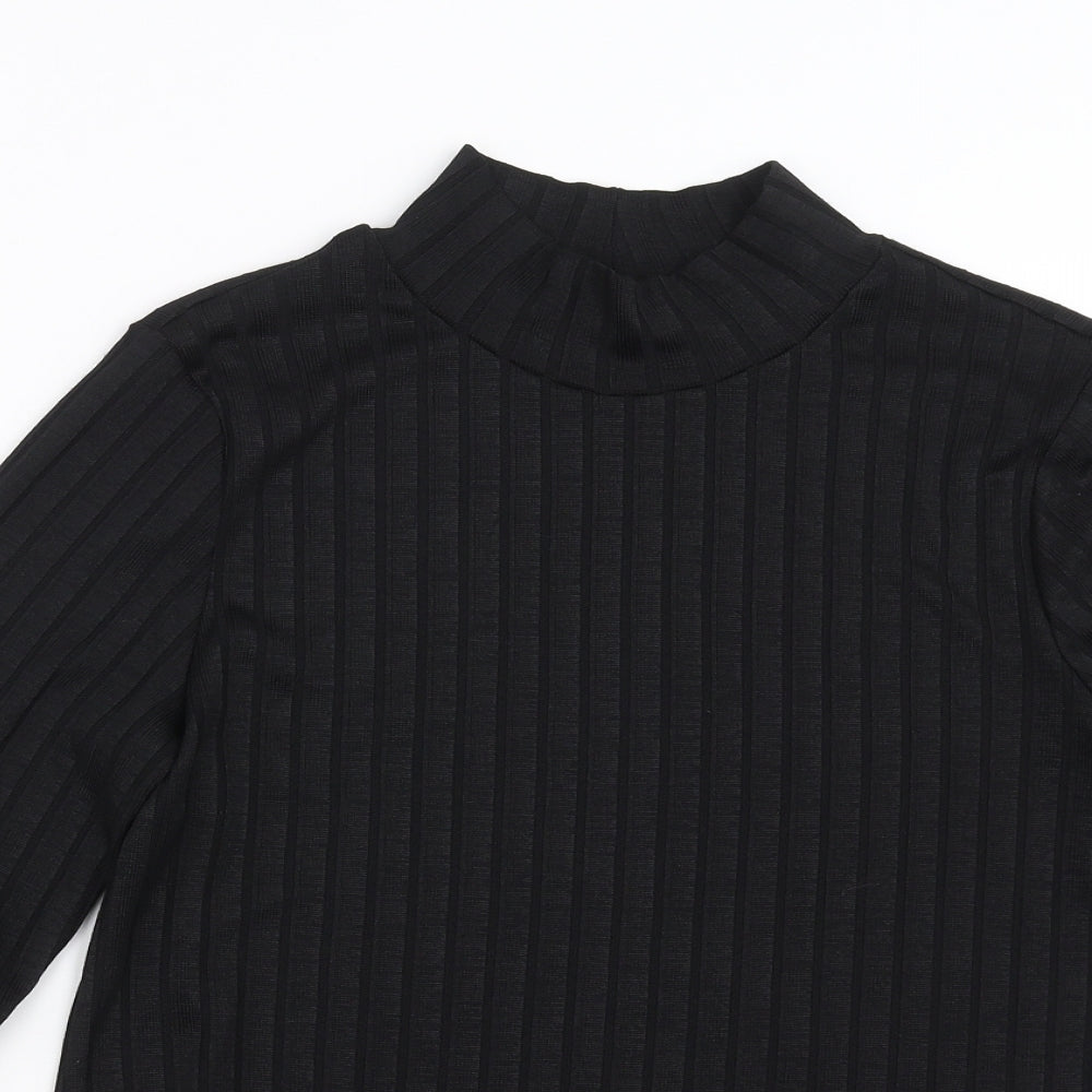 F&F Womens Black Striped  Pullover Jumper Size 12