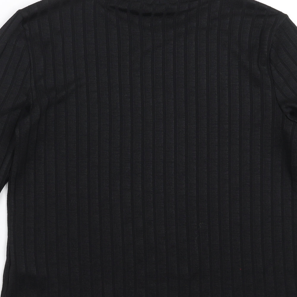 F&F Womens Black Striped  Pullover Jumper Size 12