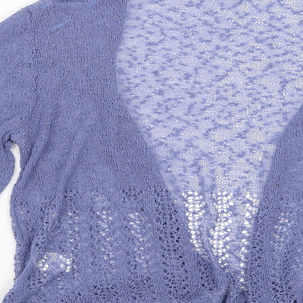 Vida Vi Womens Blue  Knit Cardigan Jumper Size M