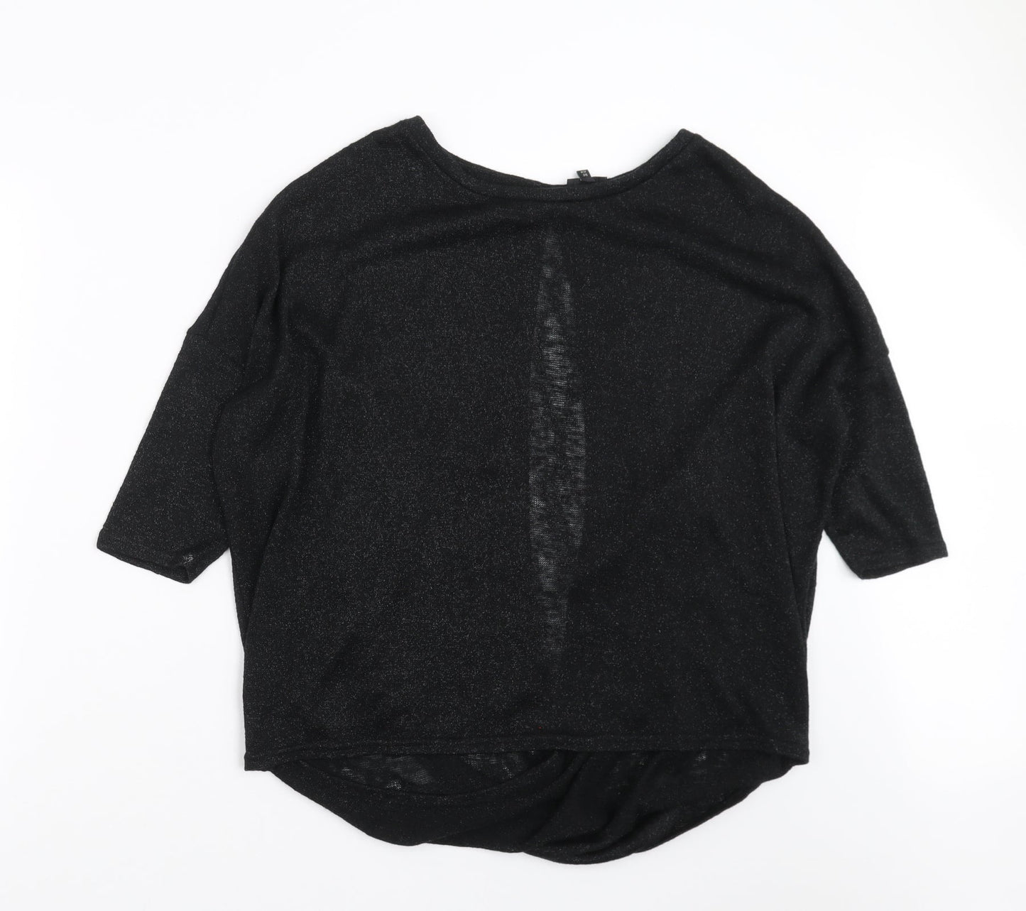 River Island Womens Black  Knit Pullover Jumper Size 12  - open back