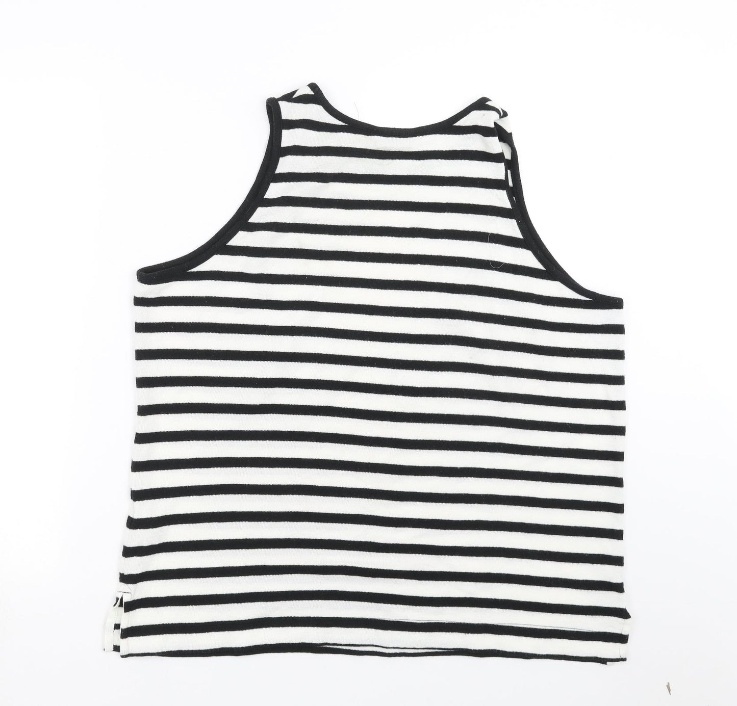 Marks and Spencer Womens White Striped Knit Pullover Jumper Size 18