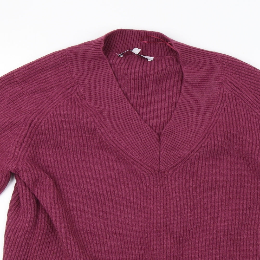 NEXT Womens Purple  Knit Pullover Sweatshirt Size M