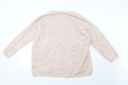morrisons Womens Pink  Knit Pullover Sweatshirt Size 18