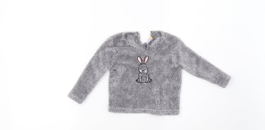 Lily &dan Girls Grey   Babydoll Pyjama Top Size 6-9 Months