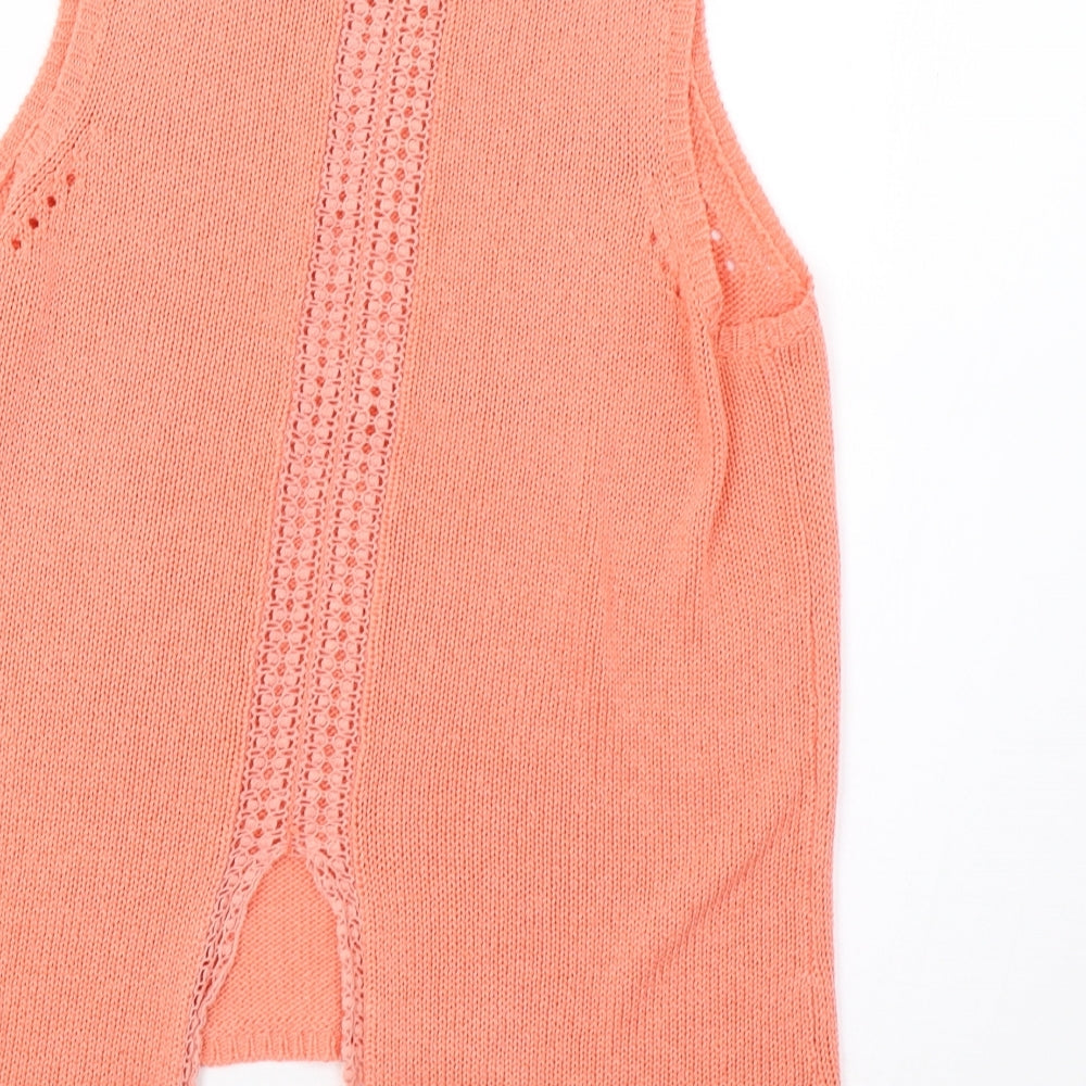 New Look Womens Pink  Knit Basic Tank Size 8