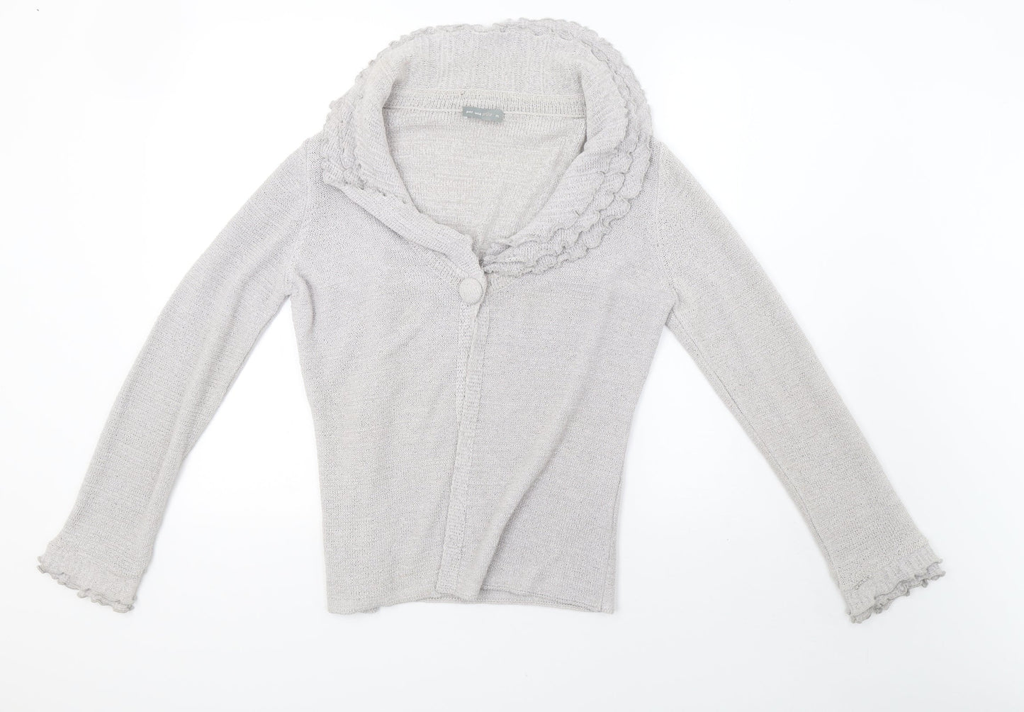 Marks and Spencer Womens Grey  Knit Cardigan Jumper Size M