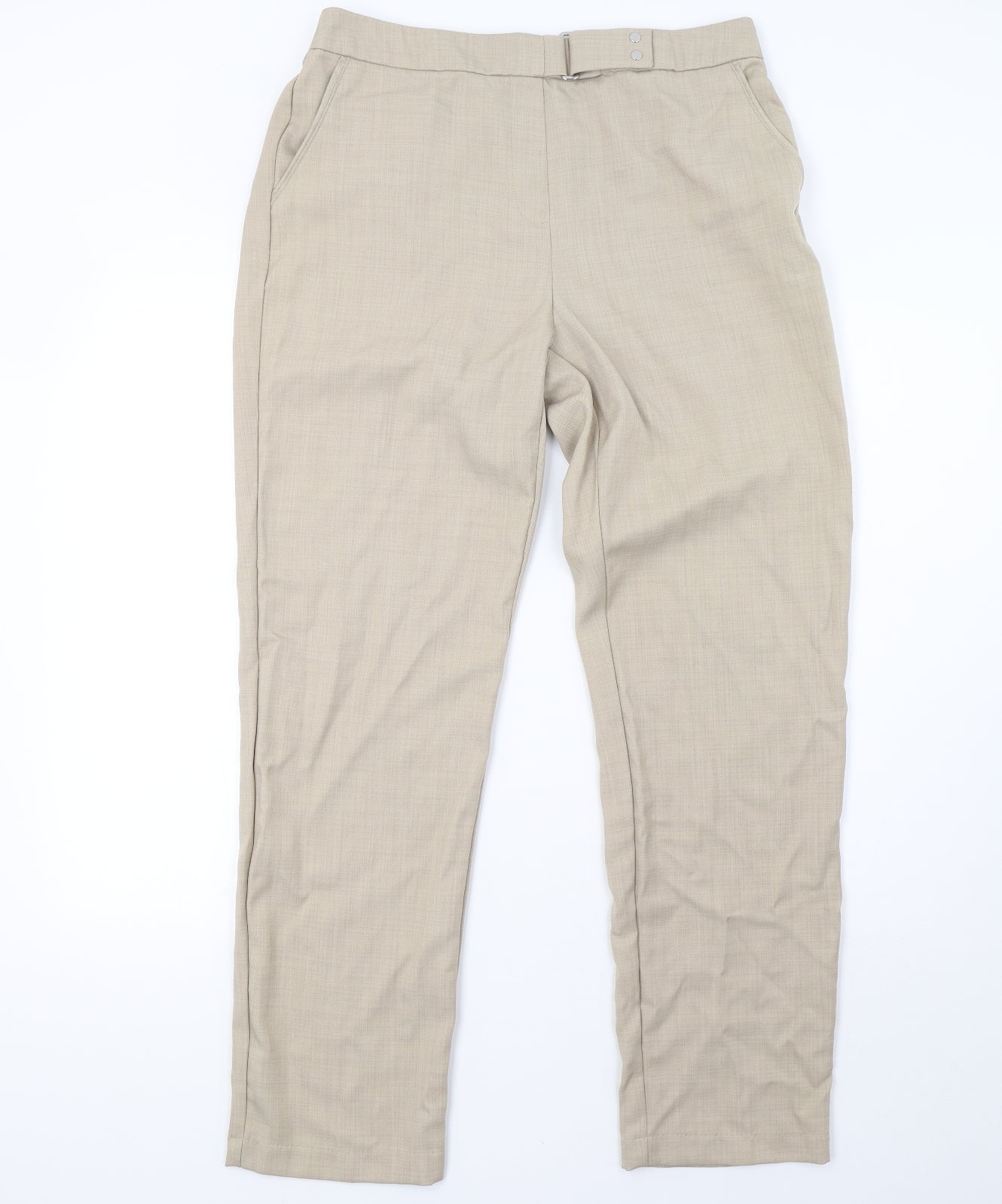 Marks and Spencer Womens Beige   Trousers  Size 14 L32 in