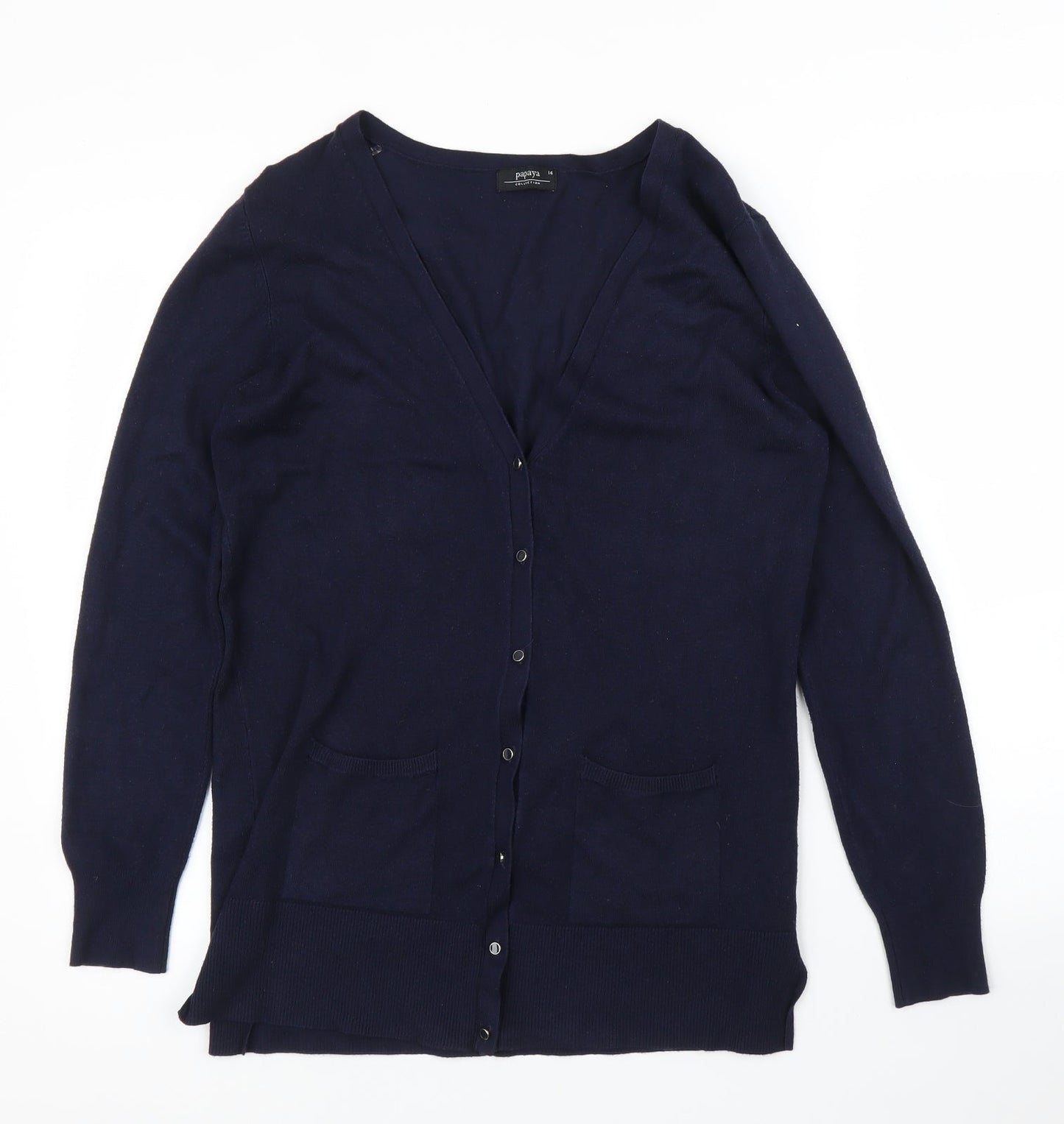 Papaya Womens Blue   Cardigan Jumper Size 14