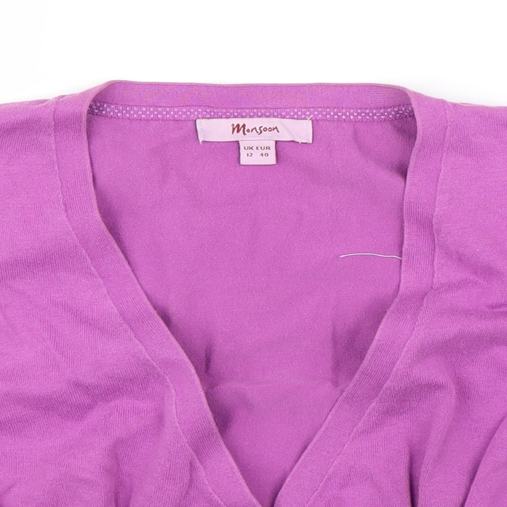 Monsoon Womens Purple   Cardigan Jumper Size 14